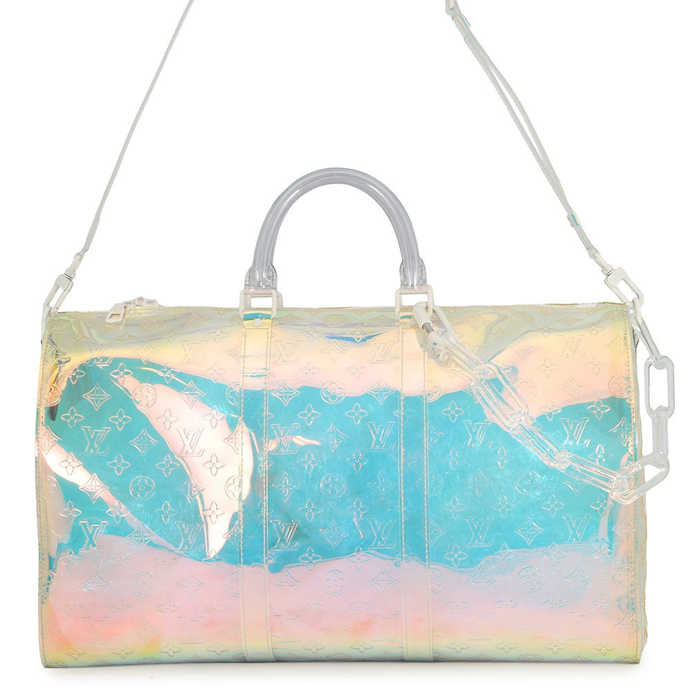 Louis Vuitton Boston Bag Monogram Prism Keepall Bandouliere Travel